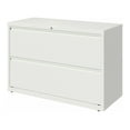 thumbnail image 3 of Hirsh 42 Inch Wide 2 Drawer Metal Lateral File Cabinet for Home and Office, Holds Letter, Legal and A4 Hanging Folders, White, 3 of 4