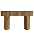 thumbnail image 7 of Tribesigns 63 Inch Console Table, Farmhouse Long Sofa Table Behind Couch for Hallway, Living Room, Entryway, Rustic Brown, 7 of 7