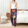 thumbnail image 4 of Disketp Colorful Wolf Head for Women's Pajama Pants - Ultra Soft Fleece Sleep and Lounge Pants (Size: S-3XL)-XX-Large, 4 of 6