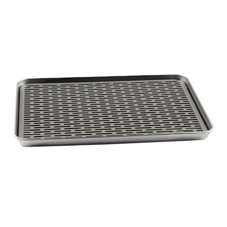 

1 Set Stainless Steel Draining Tea Tray Teahouse Double-layer Tea Set Tray