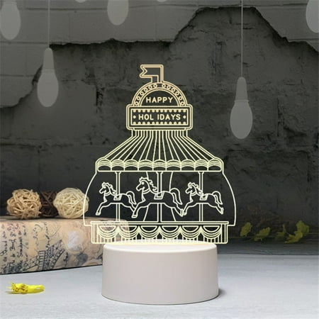 

Tswift Lighting Lamp 3D Usb Acrylic Night Light Led Table Desk Bedroom Decor Gift Warm White Lamp