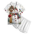 thumbnail image 4 of Gubotare Toddler Christmas Pajamas Girl Pajamas Set Girls Pjs Short Sleeve 2 Piece Sleepwear Button-Down Kids Nightwear Size 2t 3t (White,2-3 Years), 4 of 6