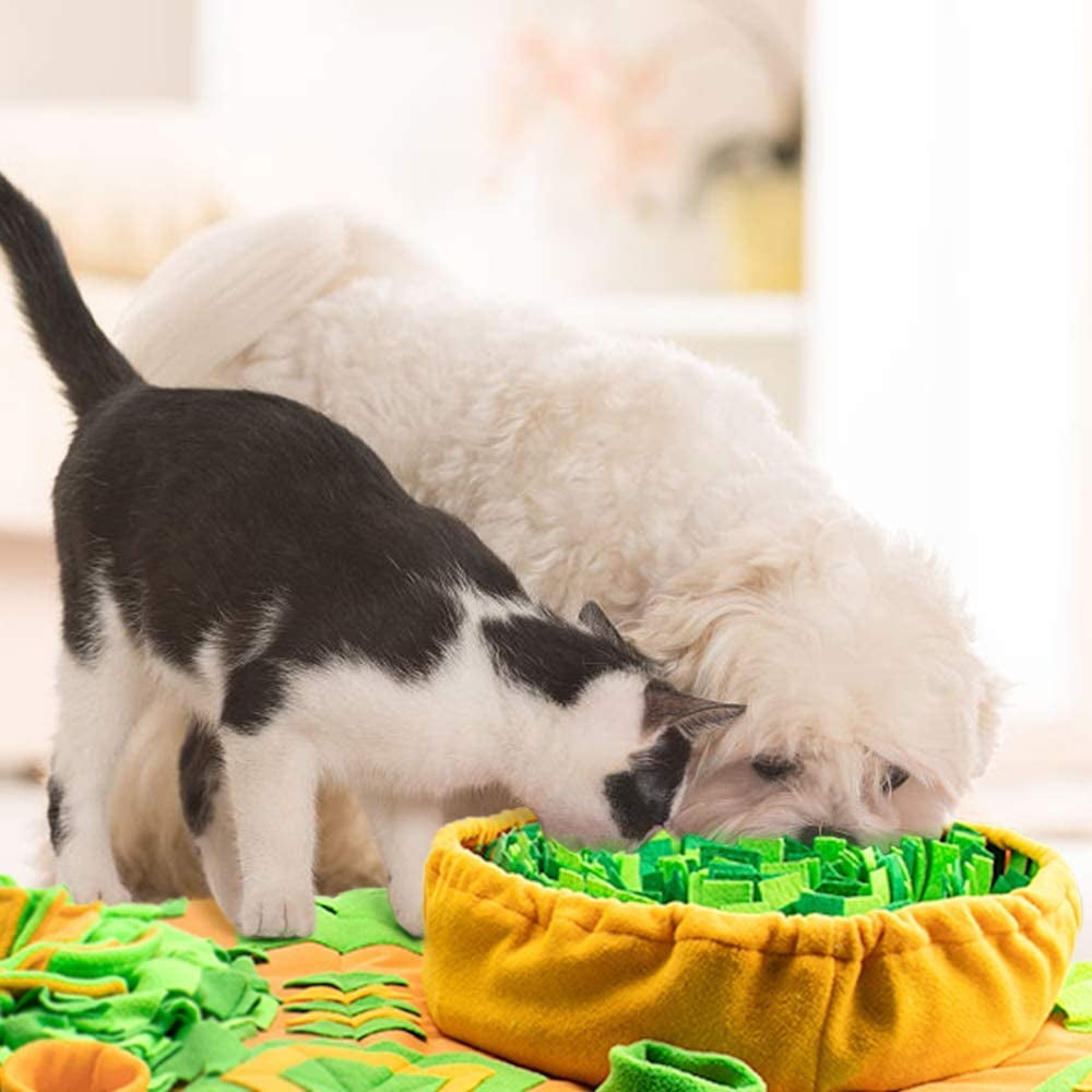 Large Dog Snuffle Mat, Interactive Feeding Mat, 34.6 in x 19.6 in, Squeaker and Crinkle Paper, Non-Slip, Easy to Clean