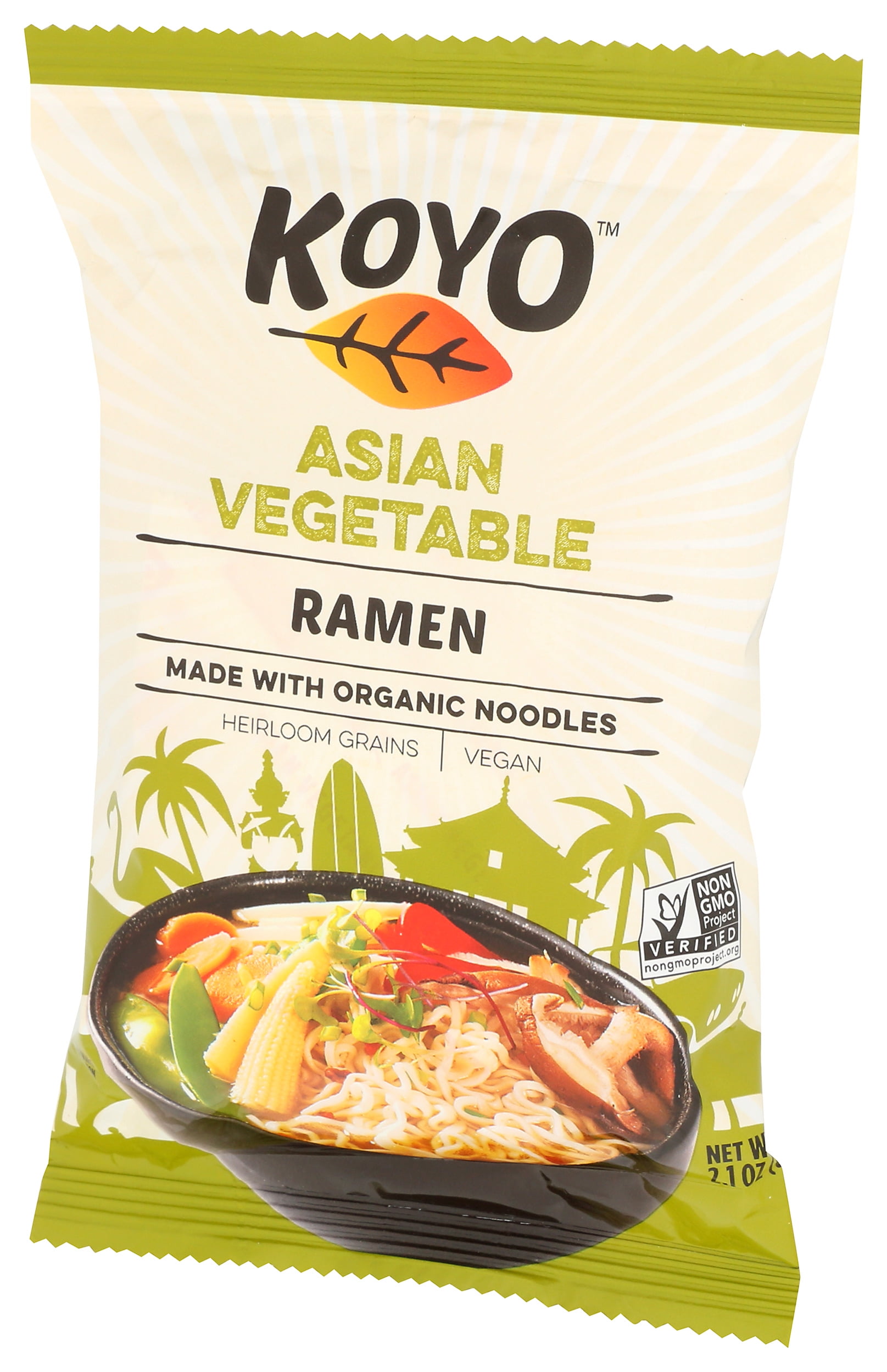 Pack of 12, Koyo Asian Vegetable Ramen, 2 oz