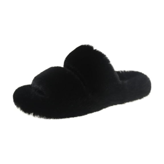 Women's Plush Slippers Anti Skid Warm Slippers Cozy Bedroom Breathable Fuzzy 36
