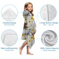 thumbnail image 7 of Gray Highland Cow Bathtub Sunflower Pattern Hooded Bath Towel，50"x30" for Ages 3 To 12 Kids, Quick Dry Lightweight Soft Microfiber Hood Beach Towel Cover Up for Kids, 7 of 7