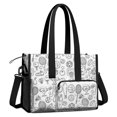 thumbnail image 2 of Teacher Tote Bag,Doodle Sports Icons Pattern Teacher Utility Tote Bag,Large Work Tote Bags for Women with Multiple Pockets,Top Zipper Closure,13.8x10.6x6.7 Inch, 2 of 5