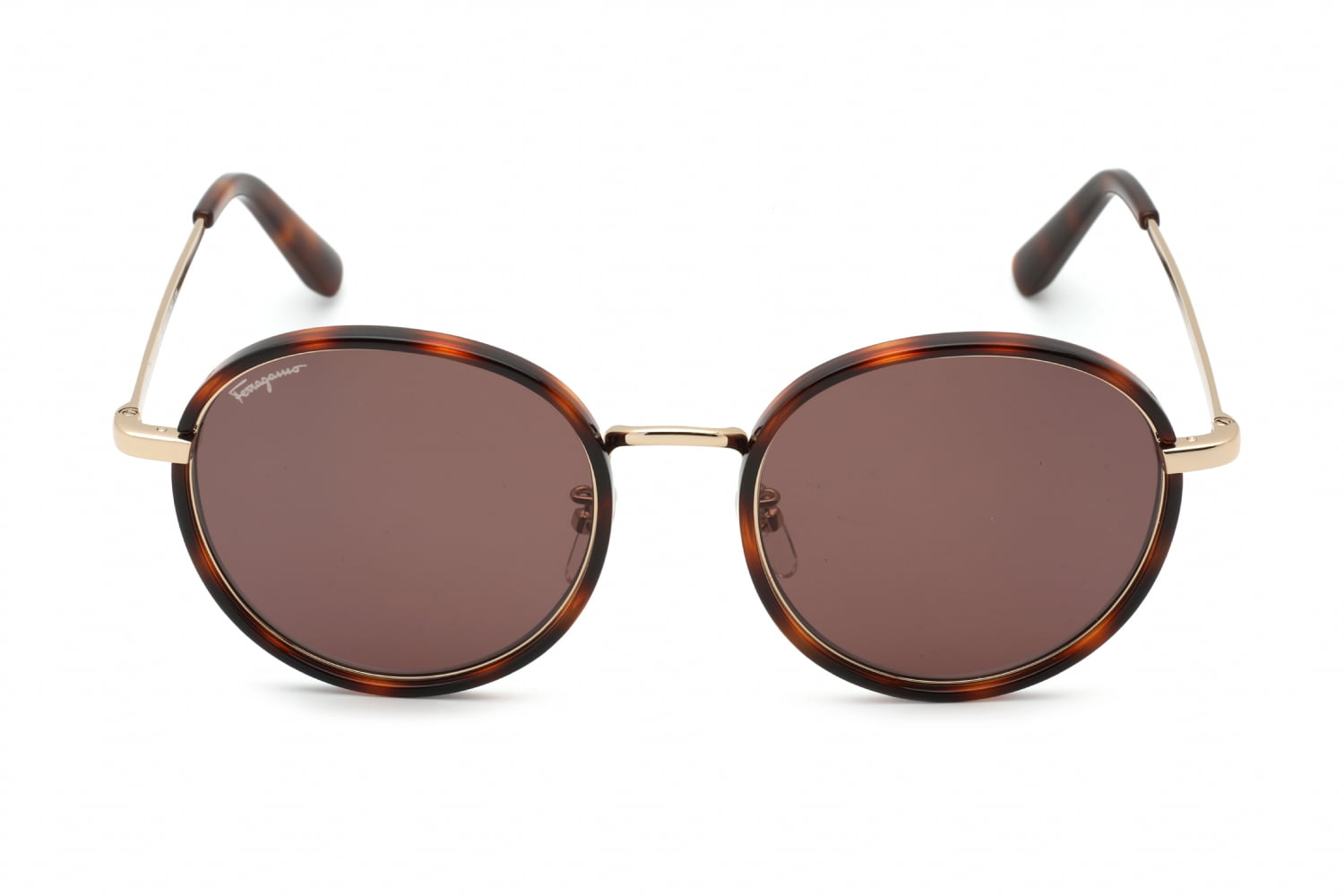 Salvatore Ferragamo Brown Round Unisex Sunglasses SF159SK 271 55