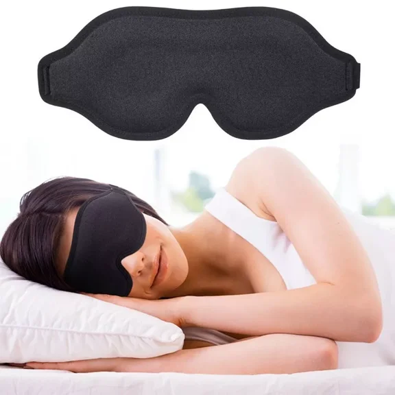 LUOLAX Travel 3D Silk Eye Mask Sleeping Soft Padded Shade Cover Rest Relax Blindfold