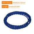 thumbnail image 2 of Unique Bargains Twisted Cloth Covered Wire 2 Core 18AWG 3.0m/9.84ft,Electrical Cable,Blue, 2 of 5