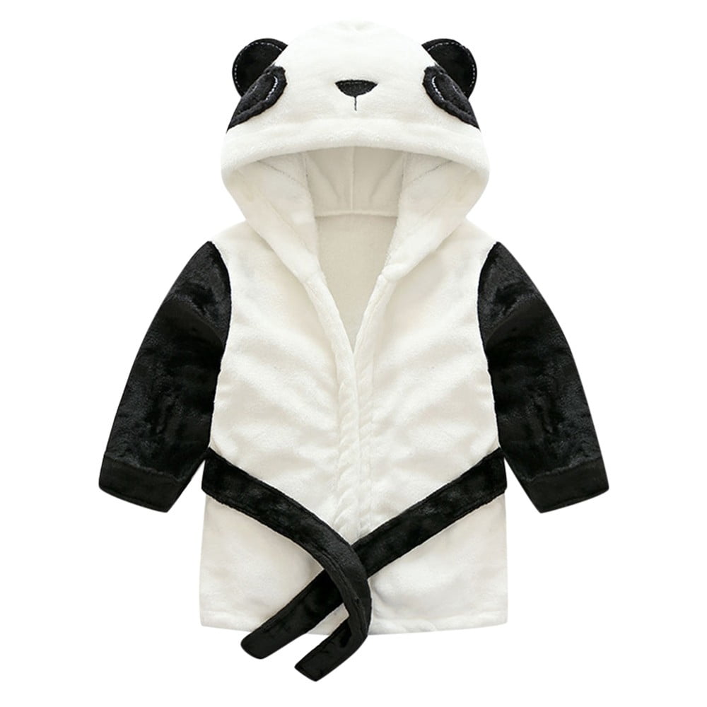 Mercatoo Kids Bathrobe Unisex Baby Plush Animal Robe Hooded Towel Toddler Boys Girls Spa Bath Robe,Baby Beach Towel