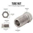 thumbnail image 4 of 4LIFETIMELINES Stainless Steel Brake Line Tube Nut, Long, 1/4 (7/16-24 Inverted), Bag of 10, 4 of 5