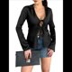 thumbnail image 2 of Blusa de Satén con Lazo Frontal para Mujer, Sexy, con Escote en V Profundo, de Seda, para Discoteca, de Larga, Estilo Y2K, para Salir. Negro L, 2 of 8