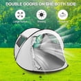 thumbnail image 6 of Pop Up Camping Tent, 2-4 Person Instant Tent, Waterproof PU 2000MM, Spacious Ventilated Automatic Setup Tent with 2 Doors & 2 Windows, Portable Lightweight for Outdoor Camping Hiking Beach, 6 of 20