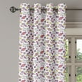 thumbnail image 2 of Ambesonne Unicorn Grommet Curtain, Unicorn Candies Stars, 50" x 108", Yellow Lilac Pink, 2 of 6