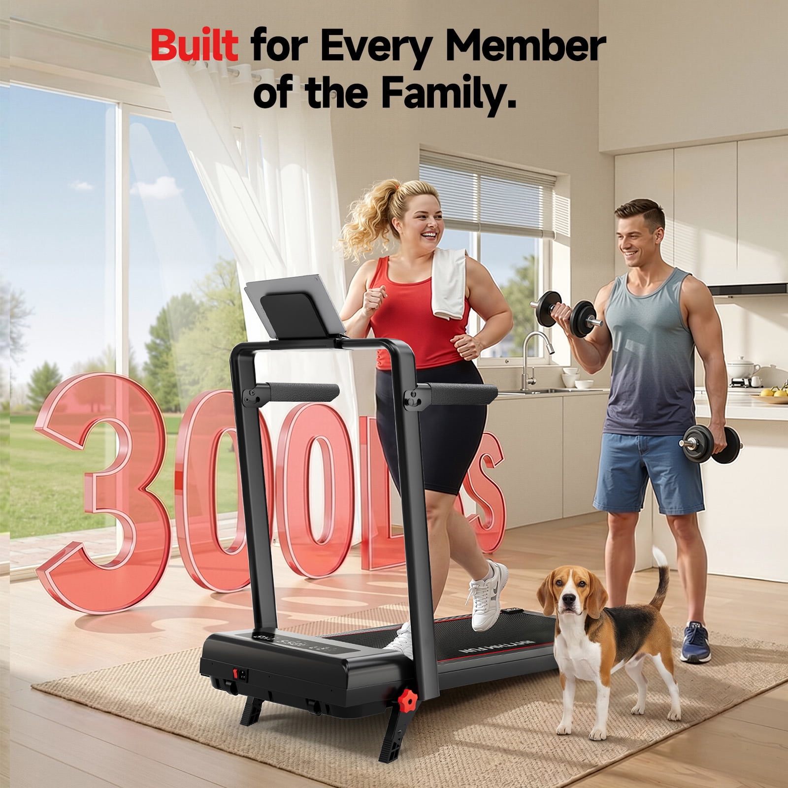 ACEVIBE Walking Pad with Incline, Foldable Walking Pad Treadmill with Handle for Home/Office