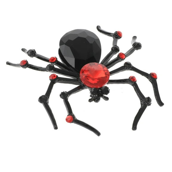 Large Crystal Spider Brooch