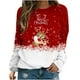 thumbnail image 1 of Sudaderas de Cuello Redondo de Navidad Para Mujer Moda Casual Manga Larga Impreso Ladies Tops Odeerbi ODB206255, 1 of 5