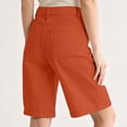 thumbnail image 5 of Women's Bermuda Long Shorts with Pockets, 9" Wide Leg Knee Length Shorts for Women, Walking Casual Workout Bottoms, 5 of 7