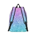 thumbnail image 6 of Rocae Multicolor Glitter for Durable Canvas Backpack Leisure Large Bag Travel Rucksack Multi-function Backpack Medium, 6 of 8