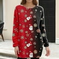 thumbnail image 6 of Delconic Women's Round Neck Casual Long Sleeve Plush Dresses Vermilion D L, 6 of 6