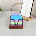 thumbnail image 4 of LOLIPPYY Black Wood Memo Pad Holder Stationery Organizer 1 Pack for Office Supplies and Accessories, 4 of 8
