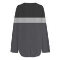 thumbnail image 5 of Duoif Womens Tops Long Sleeve Shirts for Women, Womens Cotton Linen Tunic Tops for Women Spring Summer V Neck Roll Up 3/4 Sleeve T Shirts Plain Graphic Tees Tops for Women Trendy Dark Gray L, 5 of 5