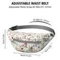 thumbnail image 3 of Fanny Pack White Christmas Gnome Pattern Waist Pack Bag,Running Cross Bag,Waterproof Large Fanny Packs for Women Men for Travel Running Hiking Cycling, 3 of 6