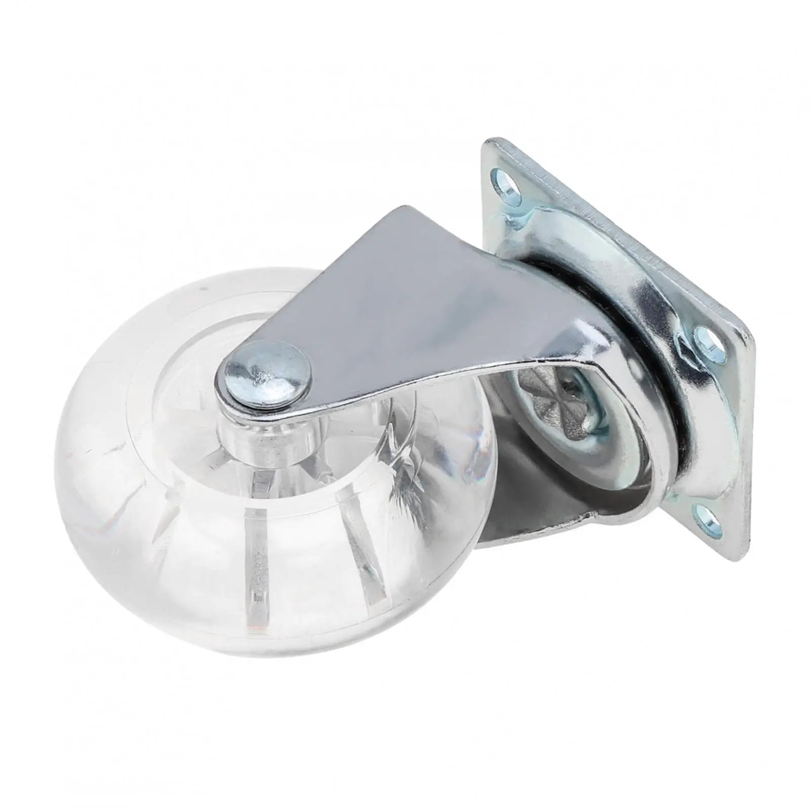 4Pcs 2 Inch Caster Pu Transparent Universal Crystal Wheel No Noise Small Cart Industrial Wheel Office Chair Casters Tool ,Reliable