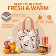 thumbnail image 5 of Chihuahua and Flower Florals Insulated Lunch Bag for Women & Adults,Large Portable Soft Cooler Lunch Bag,Thermal Food Storage Tote with Pearl Cotton,8.66L,8.75x5.75x9.5 Inch, 5 of 6