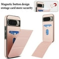 thumbnail image 2 of Compatible with Google Pixel 9 / 9 Pro Case, with PU Leather Credit Card Holder Magnetic Back Stand Rugged Slot Mobile Flip Purse Phone Cover for Google Pixel 9 / 9 Pro Women Men - Rosegold, 2 of 7