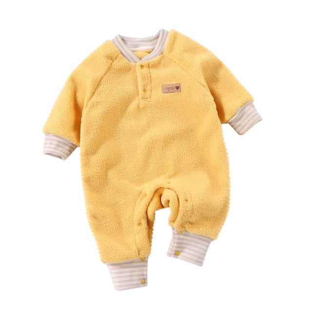 LSLJS Combinaison à Manches Longues pour Bébé pour Sortir Vêtements Épais et Chauds pour la Maison, Combinaisons et Barboteuses pour Filles