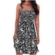 thumbnail image 2 of ICHUANYI Clearance Women's Bohemian Style Strapless Elastic Band Dress Dresses Sleeveless Floral Print Dress(Coffee, M) ICHUANYI WER2023080711953, 2 of 8