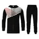 thumbnail image 1 of Conjunto de sudadera y pantalones de manga larga con capucha y estampado de retazos para hombre, traje, abrigo deportivo, conjunto de suéter para hombre Pompotops  oipoqjl52008, 1 of 5