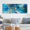 thumbnail image 6 of Subtle Blues AB Reverse Printed Tempered Glass Wall Art with Silver Leaf, 6 of 13