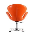 thumbnail image 5 of Manhattan Comfort Raspberry Faux Leather Height Adjustable Chair in Orange, 5 of 5