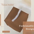 thumbnail image 3 of 1 Pack/ 2 Pack Tissue Box Cover, Square PU Leather Tissue Holder, Decorative Facial Tissue Cube Paper Organizer Dispenser for Bathroom, Night Stands, Desk, Car, 5X5X5 in, 3 of 5