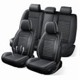 thumbnail image 2 of Car Seat Covers Full Set Fit for Honda Civic 2000-2026, Premium Faux Leather Seat Protectors, Breathable, Waterproof & Anti-Slip Full Wrapping Edge Seat Covers (Black&White, Full Set), 2 of 6