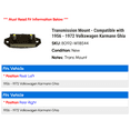 thumbnail image 2 of Transmission Mount - Compatible with 1956 - 1972 Volkswagen Karmann Ghia 1957 1958 1959 1960 1961 1962 1963 1964 1965 1966 1967 1968 1969 1970 1971, 2 of 2
