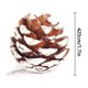 thumbnail image 3 of Adornos navideños, adorno para árbol de Navidad con piñas naturales y bordes blancos. Adornos navideños con piñas naturales y bordes blancos. Piña de 9 o 6 piezas con bordes blancos., 3 of 4