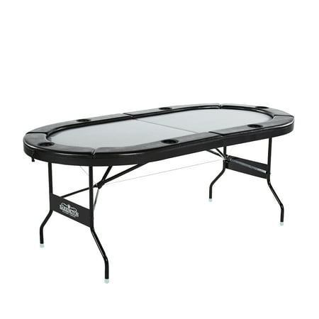 Premium Craps Table - Barrington 6 Player Poker Table - No Assembly Required, Gray