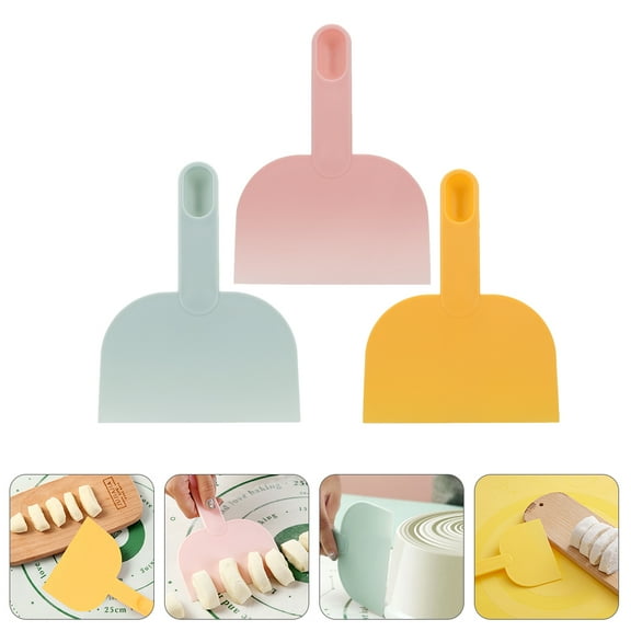 Supvox 3Pcs Baking Gadgets with Dough Scraper Plastic for Bakery Use