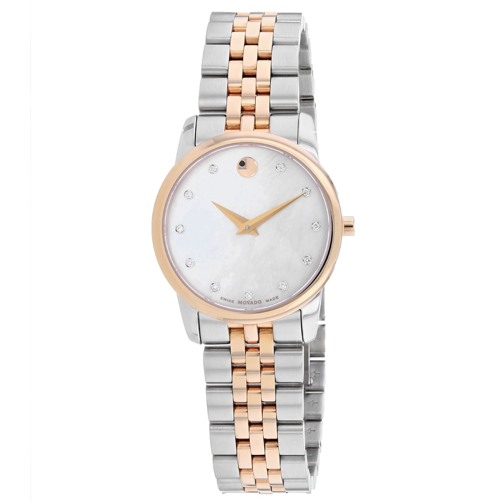 movado mother of pearl diamond