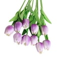 thumbnail image 2 of Naiovety 10 piezas de flores artificiales bonitas simulación de reemplazo vívido realista hogar boda fiesta flores falsas decoración Kits de decoración para fiestas Púrpura Naiovety HA083863-03, 2 of 6