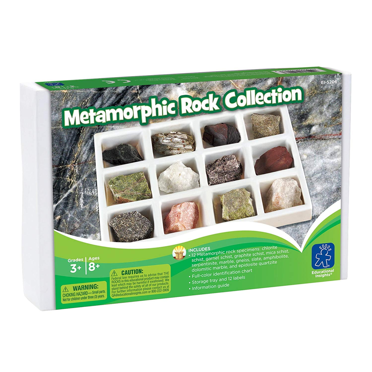 LoveinDIY Metamorphic Rock Collection – 15 Specimen Set With Storage Box For Kids & Education