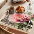 thumbnail image 3 of Flowers Stamps Placemats Set of 2, Vintage Eiffel Tower Cards Non-Slip Place Mats Washable Table Mats for Kitchen Dining Table Decorations Indoor/Outdoor, 3 of 9