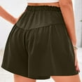 thumbnail image 5 of Stretchy Shorts for Women Loose Pleated Linen Wide Leg Spring/Summer Loose High Waisted Short S-3XL, 5 of 5