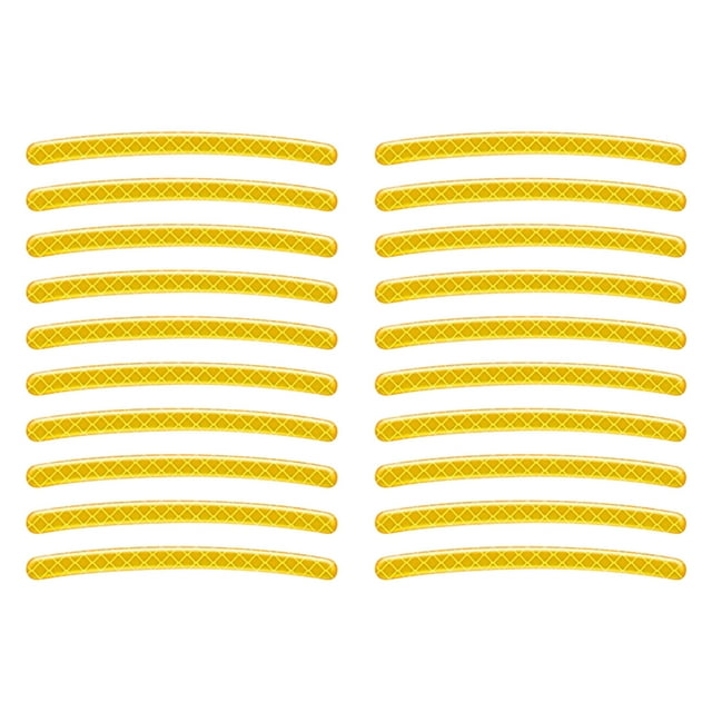 Autocollants Réfléchissants pour Roues, Décalcomanies de Pneus Haute Visibilité Réfléchissantes, Autocollants de Véhicule de Moto Personnalisés Verts avec Installation Non Destructrice à Forte Adhérence, Jaune