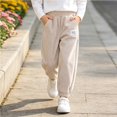 thumbnail image 5 of Edvintorg Winter Sweatpants for Girls Fashion Elastic Waist Casual Corduroy Joggers Pants with Pockets Girls Clothes 1-13 Years, 5 of 7