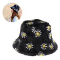 thumbnail image 3 of Niñas Adultos Mujer Sombrero de cubo Lindo Sombrero de pescador Gorra esponjosa negro Zulema sombrero de pescador de mujer, 3 of 7